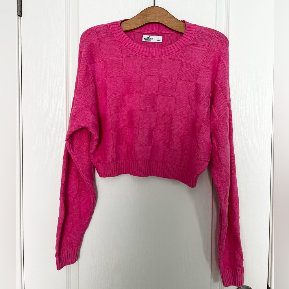 Hollister Bright Pink Crew Neck Sweater